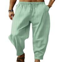 Eczipvz Rago Pants Tether с джобове панталони спортни панталони Мъжки съвпадащи крачета Дишащо обвързване на дълги цветни мъжки панталони черни, 4XL