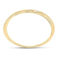 10kt жълто злато мъжки кръгла диамантена сватбена лента пръстен cttw