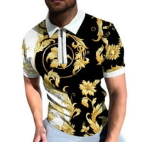 Корашан мъжки поло тениски Мъжки летни спортни дрехи Цип Лапина риза с къс ръкав Небрежен голф дишащи удобни върхове Поло ризи за мъже