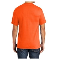 Мъжки основна смес памук полиестер джобният тройник безопасност оранжево голям
