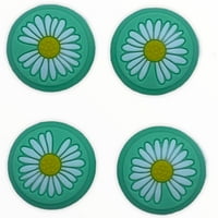 Jendore Green Flower Silicone Thumb Mip Caps за Nintendo Switch