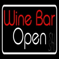 Cursive Red Wine Bar Open LED знак за неонов, ясен ръб, изрязан акрилна подложка, с димер - ярка и премиум построена вътрешна светодиодна неонова знак за декор на бар