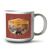 FL OZ Oz Ceramic Mug, Franconia Notch State Park, New Hampshire, Bear Family and Fall Color