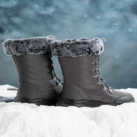 Kesitin дамски комфорт дантела нагоре по средата на телета обувка работа устойчиви зимни обувки дишащо сиво 5.5