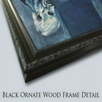 Aurora Голяма черна богато украсена дървена рамка на платно от Одилон Редон