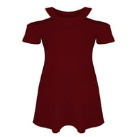 Sanviglor дами кратки мини рокли туника лято суирес люлка тениска рокля обикновен празник червено m