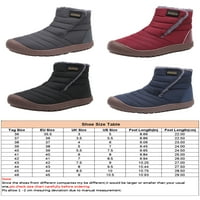 Gomelly Mens Comfort Snow Boots Неплъзнени плоски ежедневни устойчиви на открито плюшени лигавици черно 5.5