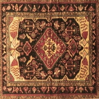 Ahgly Company Indoor Square Персийски кафяви традиционни килими, 3 'квадрат