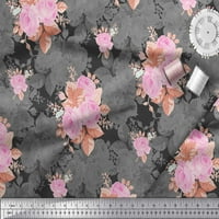 Соимои памучни камъчни тъкани листа и розови флорални отпечатъци от тъкани по двор