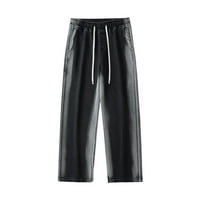 Aayomet работни панталони за мъже sreet еластични дънки на талията модерни измити цветове, съвпадащи с широки панталони за крака