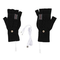Cotonie Winter плетено кабриолетни ръкавици без пръсти ръкавици топла ръкавица за отопление на отопление на ръкавици без банка за захранване