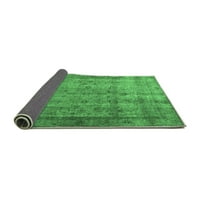 Ahgly Company Indoor Rectangle Persian Emerald Green Traditional Area Rugs, 3 '5'