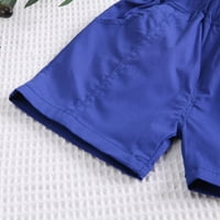 Funicet Toddler Baby Boy Summer Clothes Repared Fit Отпечатани тениски с къси ръкави от печат на тениски солидни къси панталони
