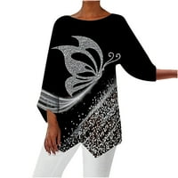 Awdenio ризи за жени Просвещение Юноши модни отпечатани ежедневни екипажи на шията с дълъг ръкав на разхлабени блузи върхове сделки
