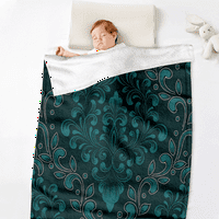 Цветни цветя бохемско одеяло с калъфи за възглавници за домашно диван легло и диван пухкав фланелен одеяло за майчин ден за подарък за тийнейджър тийнейджър
