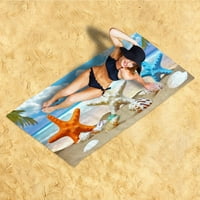 Floleo Clearance Microfiber Beach Towel Супер лека цветна кърпа за баня пясъчна плажна одеяло за многоцелеви кърпи за плувен басейн за пътуване