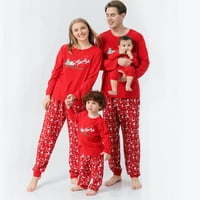 Anuirheih родител-дете облекло pjs модерно коледно печат семейство европейски и американски пижами костюм родител-дете бебе в продажба