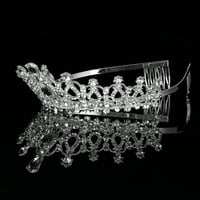 Булчински тиара кристални кристали Тиара корона с гребен сватбена птица конкурс за рожден ден тиара лента за глава
