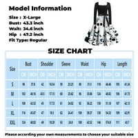 Bazyrey Halloween Ressions Clearance Halloween Print Flare Flare For Women Ressing Drongleve Hollow Party Небрежни рокли Червено S