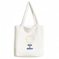 Диверсификация на лозунг лозунг ЕС тотална платна чанта пазаруване на чанта за небрежна чанта