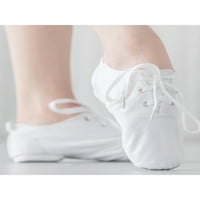 Tenmi Girls Yoga Comfort Ballet Shoes Небрежни плоски танцови обувки Kids Party Canvas Flats