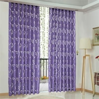 Miyuadkai завеса лозя листа от тюл на вратата на вратата завеса за завеса за драпиране чист шал ватани лилаво лилаво