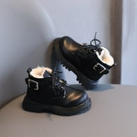 Ден на Свети Валентин Разчистване Juebong Toddler Shoes Момичета британски стил мода Lacein Hasp Non Slip Declen Пазете топли удобни ботуши