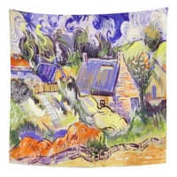 Цветна винсент пейзаж акварелен музей на маслото рисуване Франция Лятна стена изкуство висящ гоблен декор за дома за хол спалня спалня общежитие