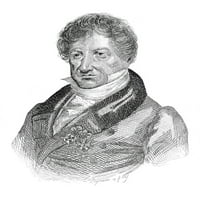 Барон Жорж Cuvier n. Френски натуралист и зоолог. Офорт, френски, 19 век. Печат на плакат от
