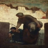 La Blanchisseuse, Пералнята, края на 19 век, Honore Daumier, Musee D'Orsay, Париж, Франция