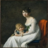 Мадам Филип Панон Десбасайнс де Ришемонт и нейният син, отпечатък на плакат Eug�ne от Мари Гилелмин Беноист