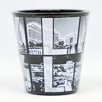 Las Vegas Nevada Black B&W Window Letters Shot Glass