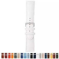 Morellato Samba Alligator Relbosed Reguine Calf Leather Watch каишка - бяла - хромирана катарама от неръждаема стомана - колекция от производителност