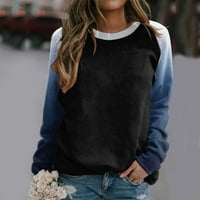UMITAY Женски ежедневен моден флорален принт с дълъг ръкав O-O-Neck Pullover Top блуза
