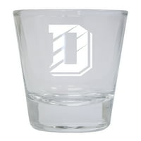 Davidson College Etched Round Shot Glass Oz