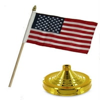 American Flag 4 x6 бюро за маса дървена златна основа