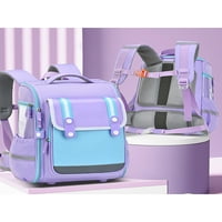 Eloshman Girls Backpack Анти кражба в училищна чанта Мулти джобове водоустойчива чанта за книги многофункционални найлонови топ дръжка с голям капацитет подплатени каишки момчета лилаво големи