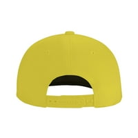 Cepten Men & Women's Hip Hop Street Style с лого на аудиолав регулируемо бейзбол плоска капачка на сметката жълто