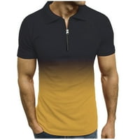 Мъжки поло ризи блуза къси джобове личност t ръкав тънък ежедневен блуза голф риза
