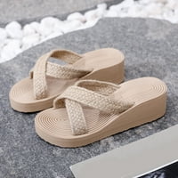 zttd жени чехли лято нов модел моден клин удобни плажни сандали прости чехли женски чехли a