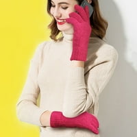 Женски кабелни плетени ръкавици с сензорни палмови петна