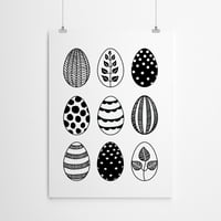 AmericanFlat Scandinavian Великденски яйца от Blursbyai Poster Art Print