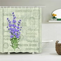 3D отпечатани свежи цветя пеперуда душ завеса цветни флорални растения листа водоустойчиви завеси за баня декор за душ завеса
