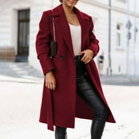 Женско палто блуза тънки палта изкоп дълъг яке дами тънки яки с яко отворено палто от предно яке с джобове