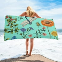 Dragonfly Bath Towel Itmee Тема за диви животни плажни кърпи за пътуване спа спортни кърпи Микрофибър Бързо сухо плуване Капак Йога Мат