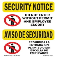 Знак за известие за сигурност - Не влизайте в двуезичен със символ
