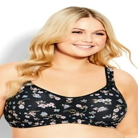 Avenue Women's Plus Size Soft Marress Print Bra