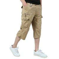Товарни панталони спестявания ahomtoey мъже плюс размер памук много джоба устойчиви гащеризони, изрязани панталони страхотни подаръци за по-малко на хлабина