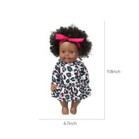 Екшън играчка фигури Просверие черни бебешки кукли с дрехи A, Frican реалистичен бебешки миещ подарък за деца момичета