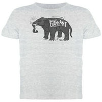 Слон с бяла тениска за надписване мъже -изображения от Shutterstock, мъжки малък